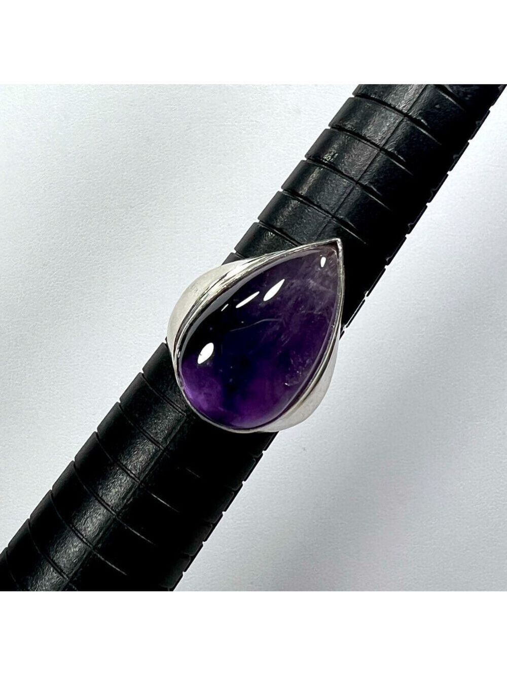 Amethyst 925 Unisex Gemstone Ring size 8.25